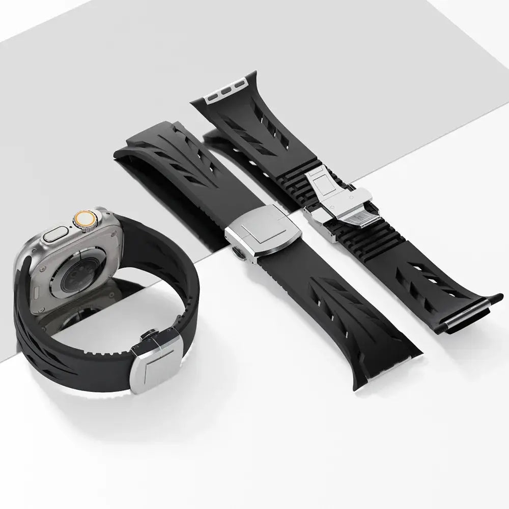 Cut To Size Silicone Strap for Apple Watch Ultra 1/2 49mm 45mm 44mm 42mm Premium Silicone Band for Iwatch Series 9 8 7 6 5 4 Se Pinnacle Luxuries