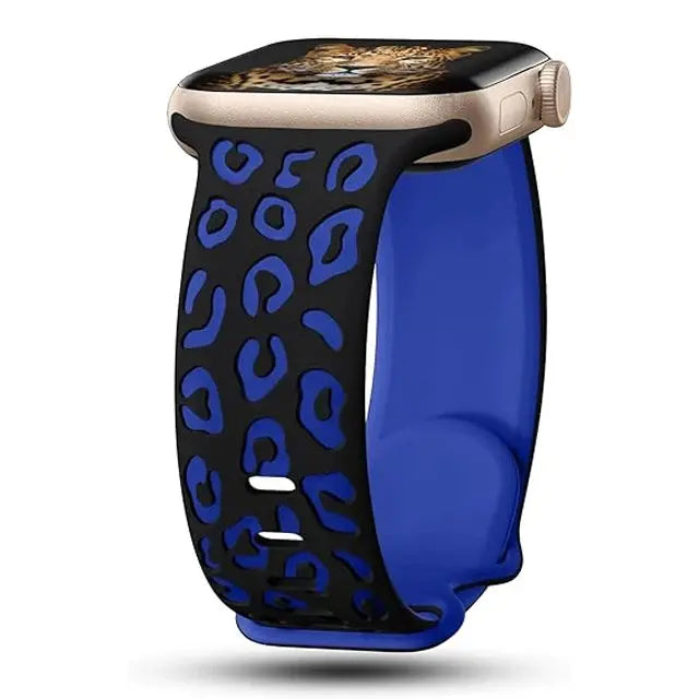 EveGlow Engraved Women's Leopard Band for Apple Watch