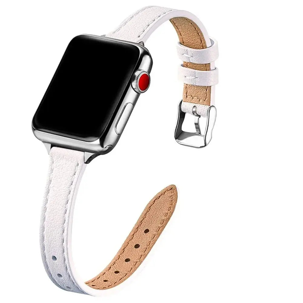 LuxeSlim Genuine Leather Watch Band for Apple Watch