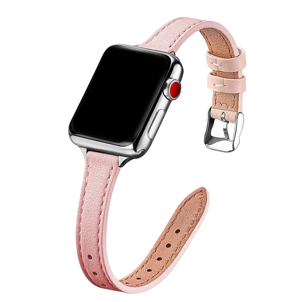 LuxeSlim Genuine Leather Watch Band for Apple Watch