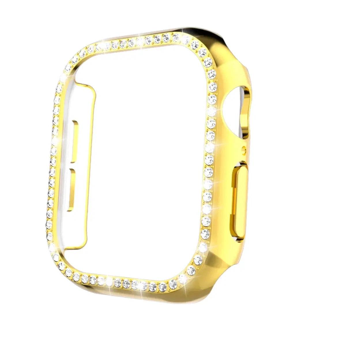 Glass+Diamond Cover For Apple Watch Case 46mm 42mm Bling Bumper Protector for iWatch series 10 46 42 mm WatchCase Pinnacle Luxuries