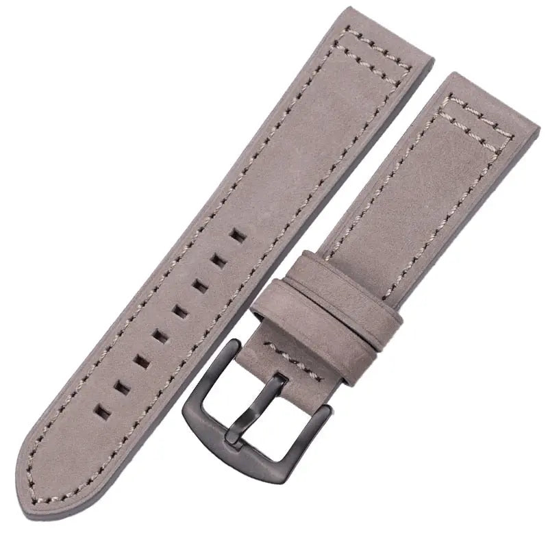 PL Genuine Cowhide Hand Stitched Leather Watch Band 18mm 20mm 22mm 24mm Pinnacle Luxuries