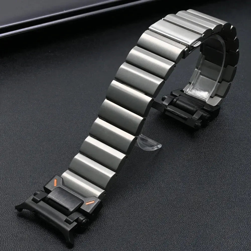 Luxury Titanium Strap for Samsung Galaxy Watch Ultra 47mm Titanium Link Bracelet for Galaxy 47mm Ultra No Gaps Curved End Band Pinnacle Luxuries