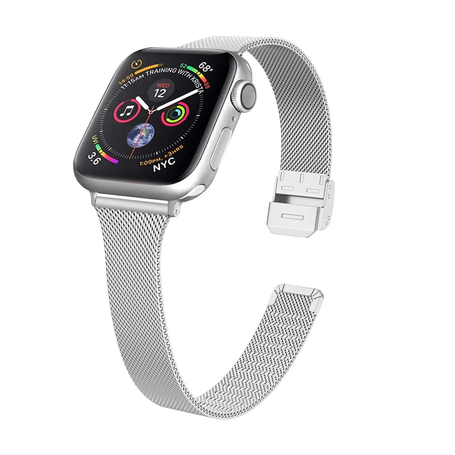 Elegance Milanese Loop Band for Apple Watch Series 10 – Women's Stainless Steel Mesh Strap