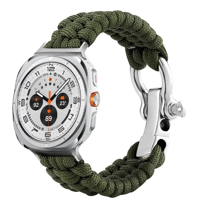 Nylon Paracord Outdoor Band for Samsung Galaxy Watch 7 Ultra 47mm