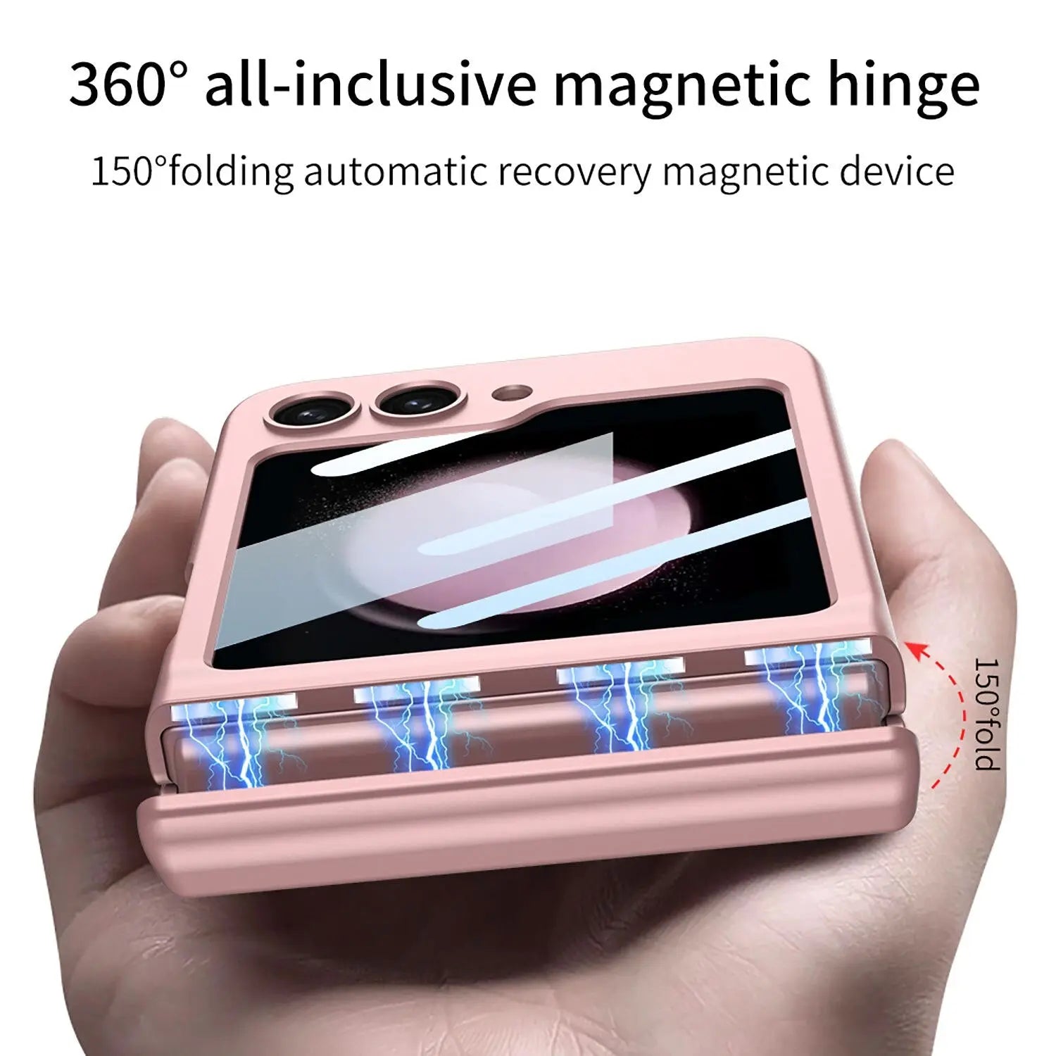 Pinnacle Luxuries Magnetic Hinge 360 Degree Protective Case for Samsung Galaxy Z Flip 5 Pinnacle Luxuries