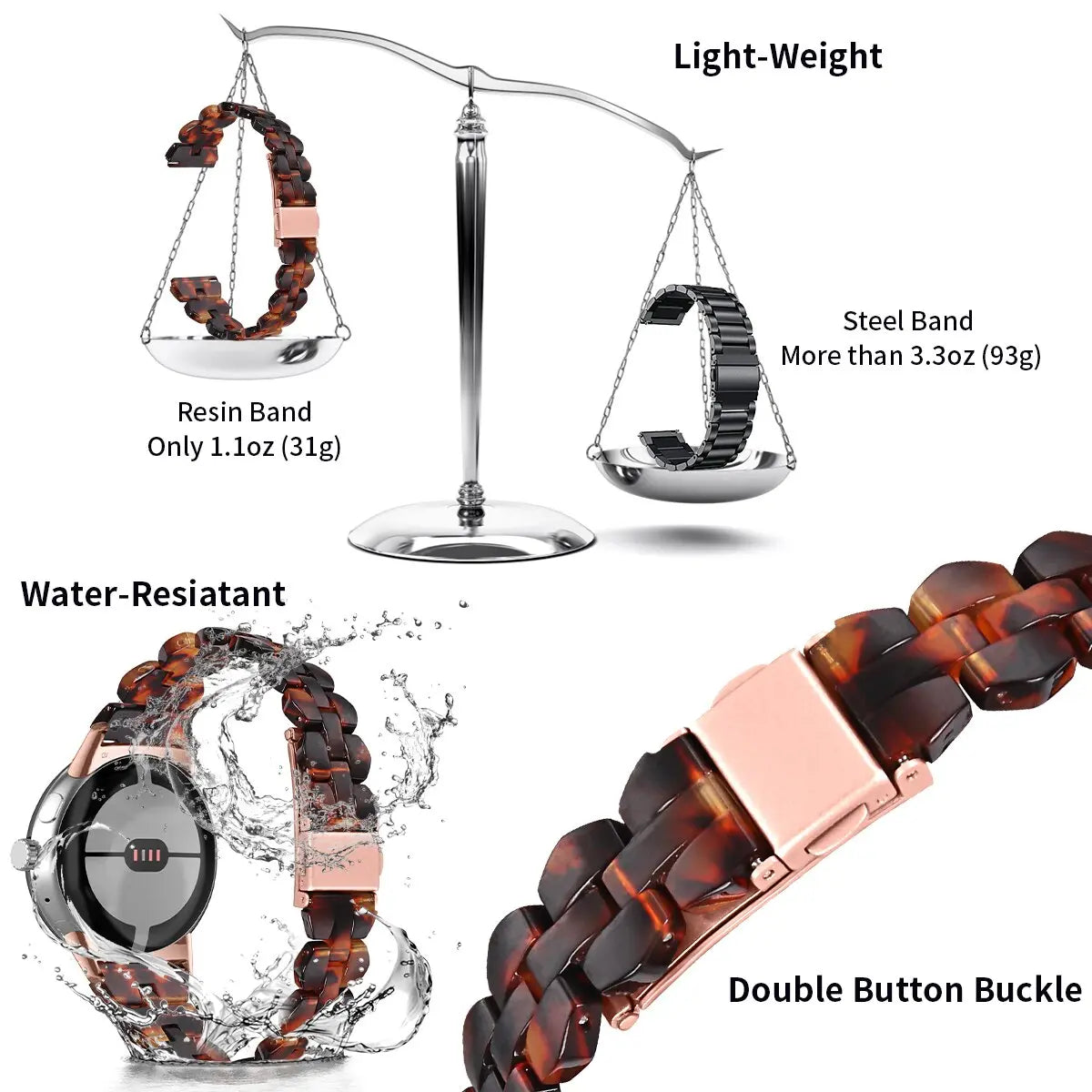 Princess Resin Band For Google Pixel Watch - Pinnacle Luxuries