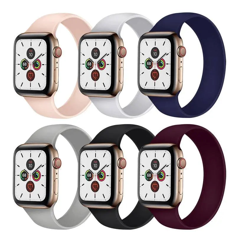 Apple Watch SE Series 1/2/3/4/5/6 Elastic Stretch No Buckle Silicone Loop Band - Pinnacle Luxuries