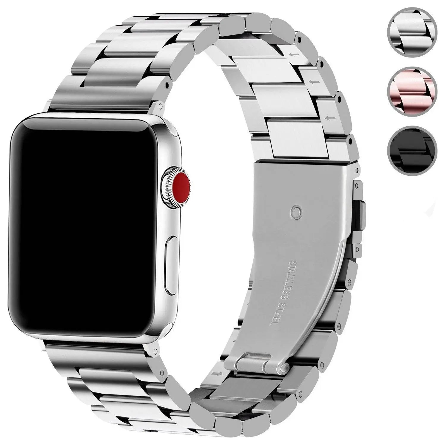 Premium Stainless Steel Mesh And Steel Link Bands 2 Pack For Apple Watch Series 7 - Pinnacle Luxuries