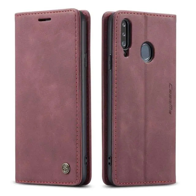 Leather Retro Flip Wallet Case For Samsung Galaxy A Phone - Pinnacle Luxuries